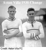aston villa 1930 change shirt