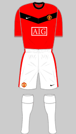 manchester united 2009-10 champions league kit