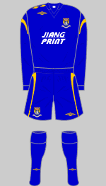 morecambe 2007-08 away kit