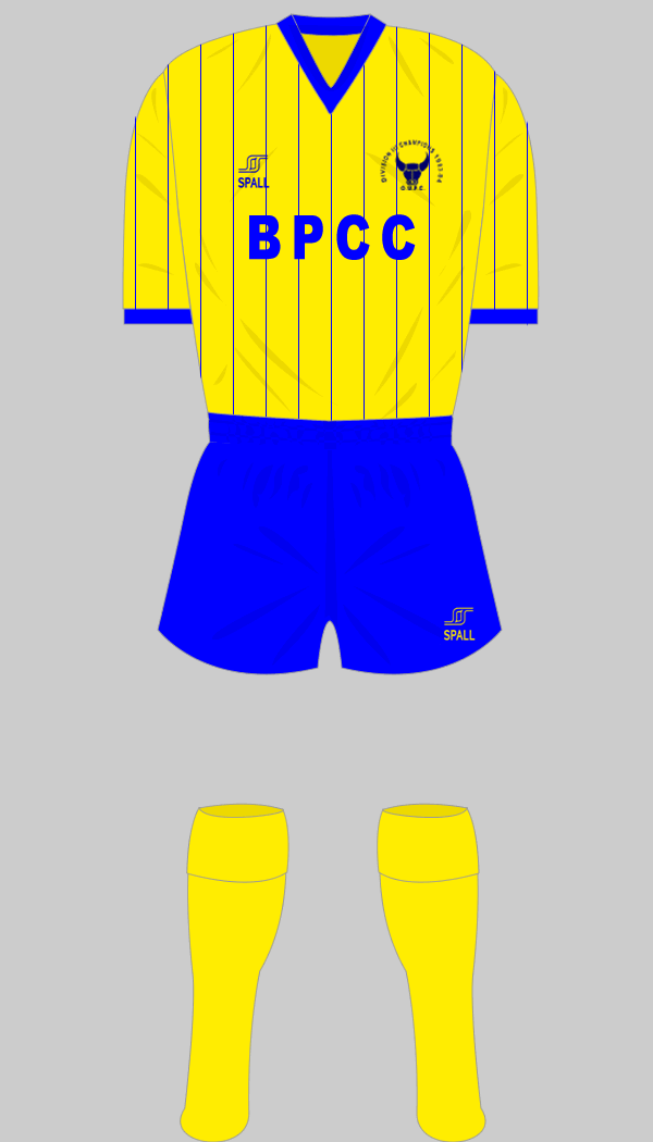 Oxford united 1984-85 bpcc sponsor kit