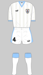 uruguay 1990 world cup change kit