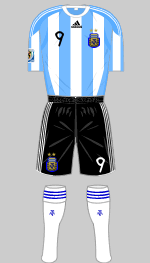 argentina 2010-world cup kit with white socks