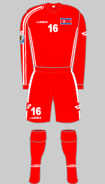 korea dpr worl;d cup 2010 red mkit with long sleeves
