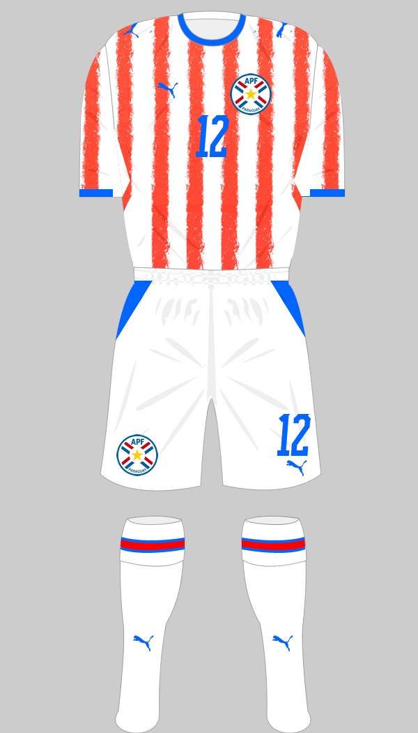 paraguay 2026 1st white shorts & socks